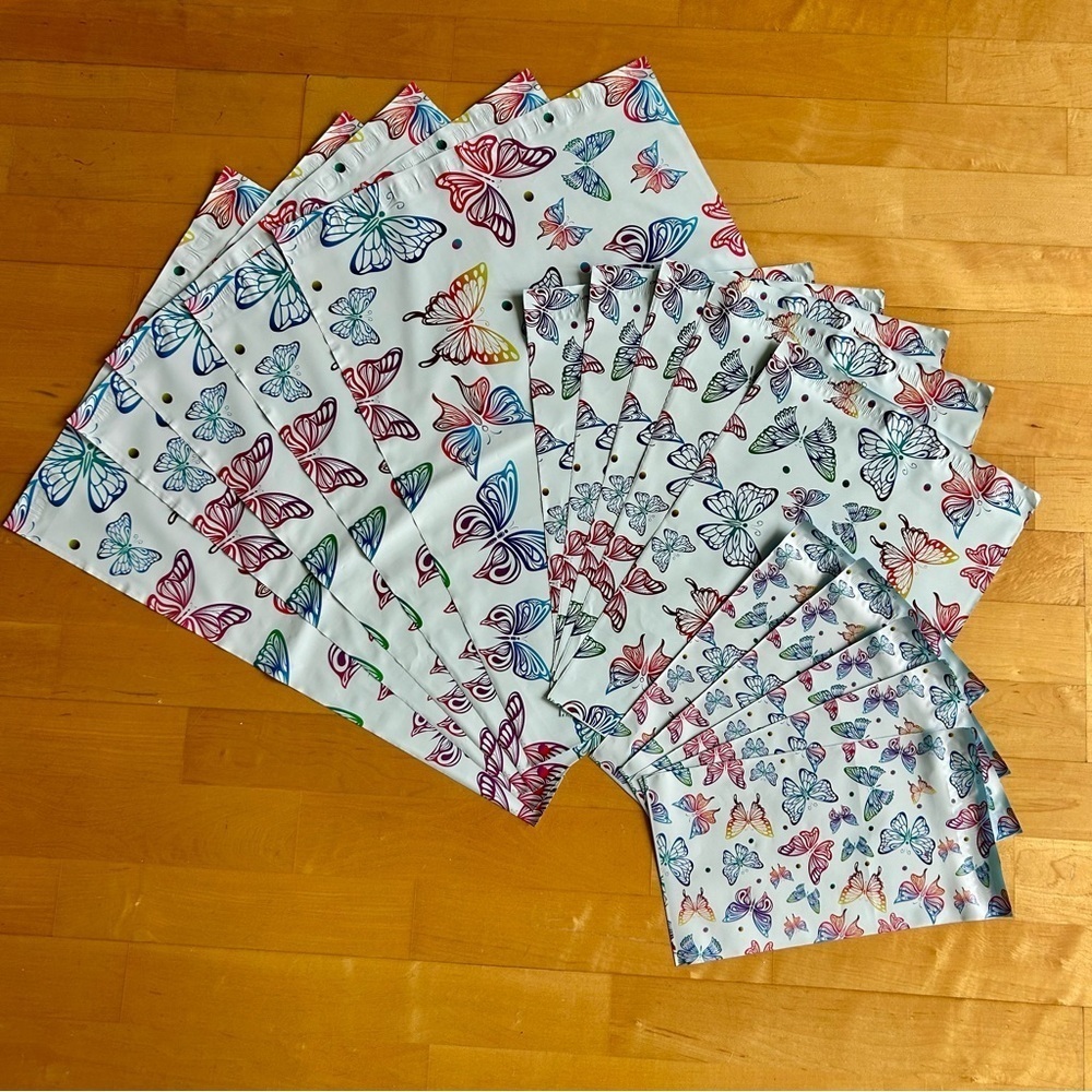 15 Count Polymailer Size Variety Set - BUTTERFLIES (5/6x9 + 5/10x13 + 5/14x19) - Picture 6 of 8